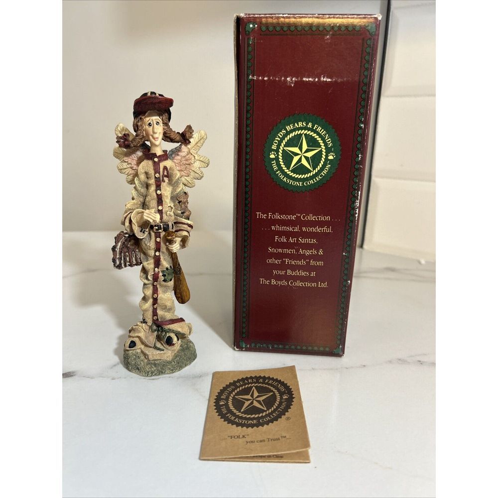 1994 Boyds Folkstone Collection Minerva...the Baseball Angel Style #2826 1E/2294